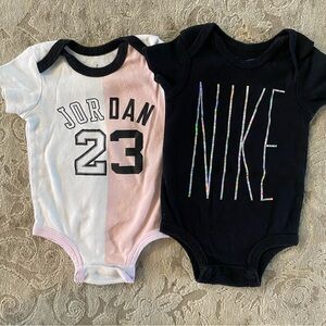 Nike & Jordan 0-6 month onesie bundle